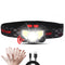 XANES W826A 650LM XPG+2xCOB LED Induction Sensor Headlamp USB Charging 6 Modes Waterproof Double Switch Fishing Light Flashlight