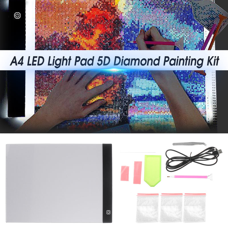 9Pcs A4 LED Light Pad Light Board Stand Holder Diamond Paintings Tool