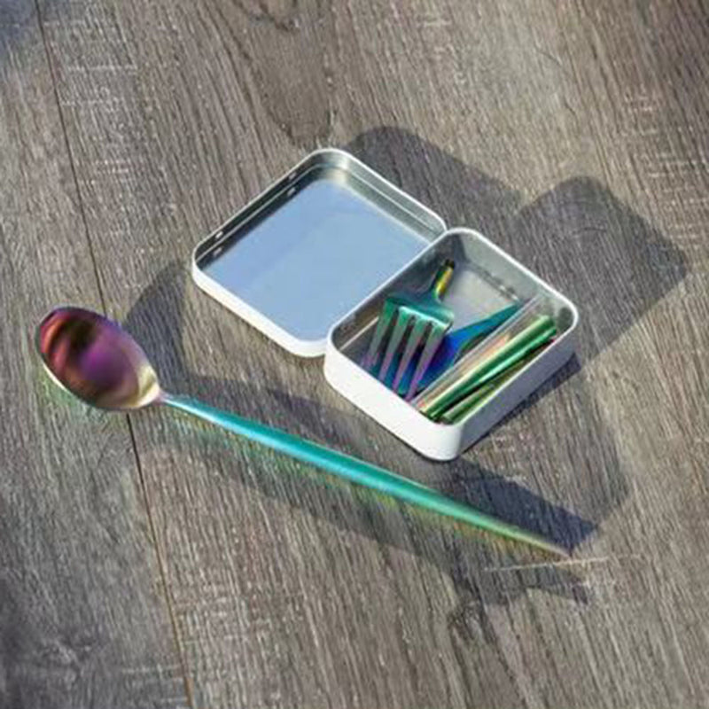 304 Stainless Steel Reusable Cutlery Set Travel Dinnerware Set Detachable Fork Soup Spoon Knife Kit