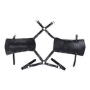 Tactical Leather Vest Adjustable Body Chest Harness Men Outdoor Hunting Belt Shoulder Tights