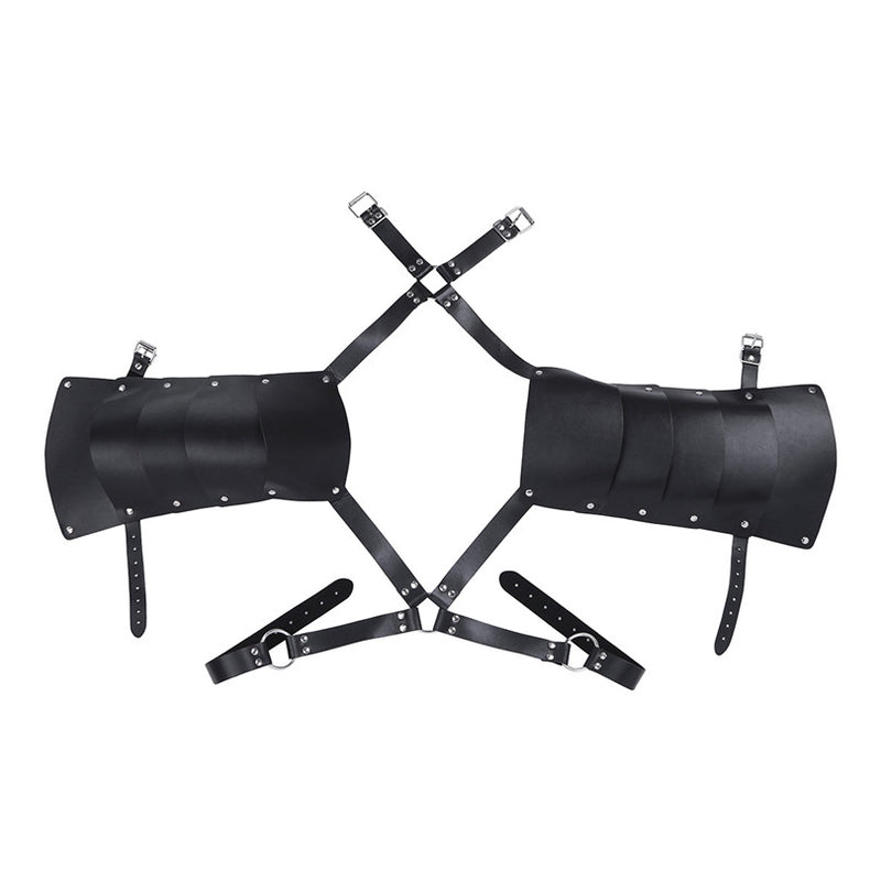 Tactical Leather Vest Adjustable Body Chest Harness Men Outdoor Hunting Belt Shoulder Tights