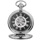 OUYAWEI P08 Classic Mechanical Pocket Watches Roman Numeraals Dial Men Retro Pendant Pocket Watch