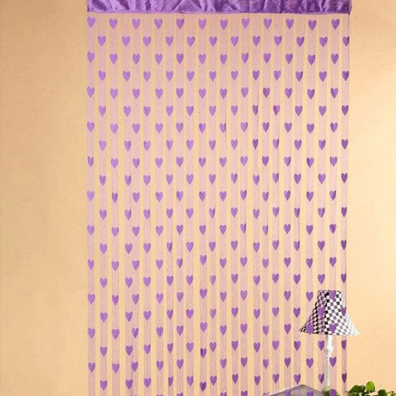 1mx2m Love Heart String Curtains Tassel Drape For Wall Vestibule Door Window Home Decor