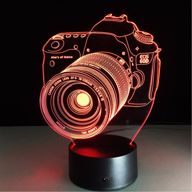 Digital Camera 3D LED Lights Colorful Touch Night Light Christmas Gift