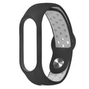 Bakeey Silicone Pore Dual Color Stainless Steel Buckle Replacement Watch Band for Xiaomi Mi Band 4&3 Smart Watch