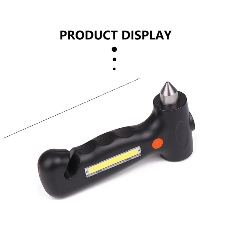 Multifunction EDC Tool USB 1200mAh Flashlight Hammers Cutter Magnetic Emergency Survival Tool