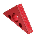 90 Degrees Aluminum Alloy Height Ruler Metric Inch Woodworking Triangular Ruler Measuring Ruler
