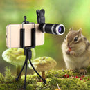 8x18 Mini Zoom HD Optical Telescope Camera Lens Monocular With Clip-on Tripod