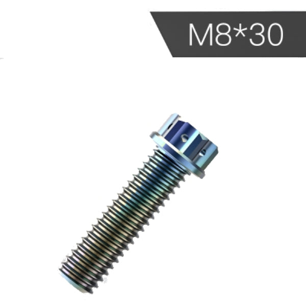 M8 Motorcycle Hexagon Screw Shock Absorber Bolt Scooter Brake Pump Titanium Alloy Nut M8X30/35/40