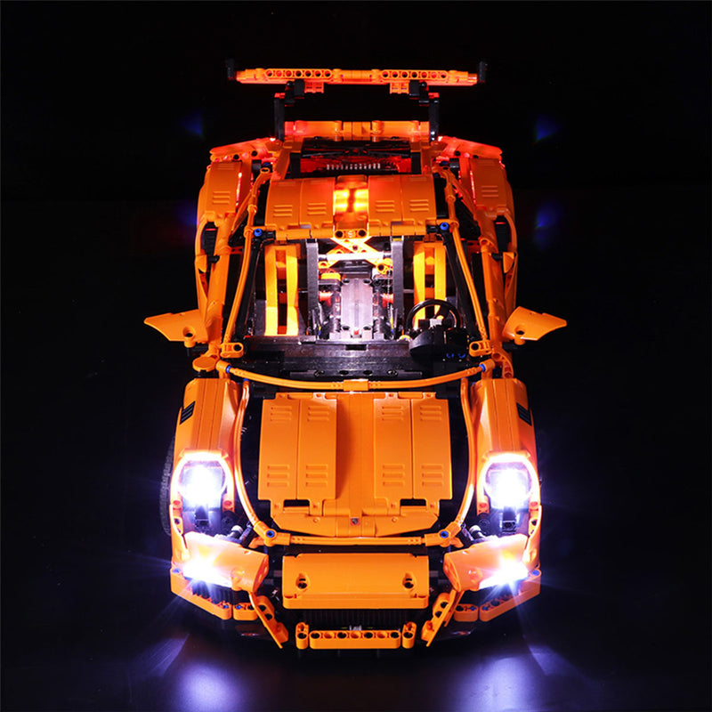 USB LED Light Lighting Kit ONLY For Lego 42056 911 GT3 RS Bricks Toys
