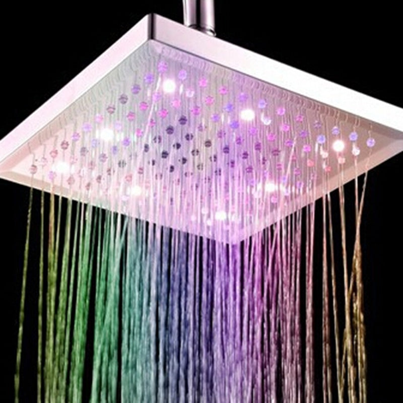 360 Adjustable Chrome Water Temperature Controlled Multi-Color LED Shower Head