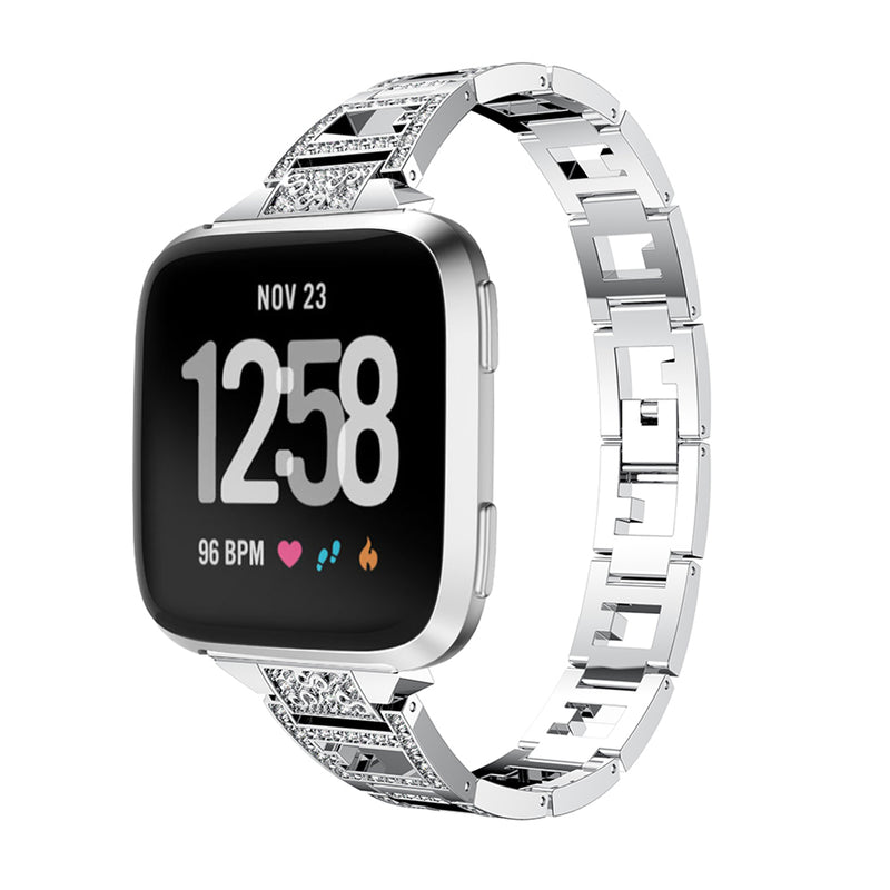Bakeey Lady Bling Rhinestone Stainless Steel Watch Band Strap For Fitbit Versa
