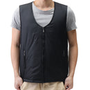 Electric Black Vest Heated Waistcoat Cloth Thermal Warm Pad Winter Body Warmer