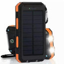 Electric Charging Solar Power Bank Case 2 LED Dual Ports Waterproof Power Bank For Smartphone