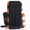 Electric Charging Solar Power Bank Case 2 LED Dual Ports Waterproof Power Bank For Smartphone