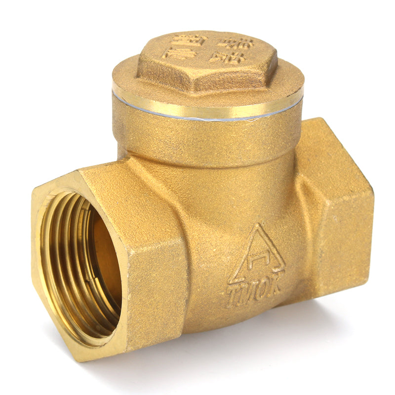 TMOK 1/2" 2/3" 1" Brass Swing Check Valve Female NPT Threaded Durable Brass Construction Valves