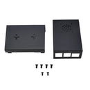 Black/Silver Aluminum Alloy Protective Enclosure Shell Case For Raspberry Pi 4