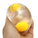 Tricky Halloween Party Funny Unbreakable Double Yellow Egg Vent Water Polo Reduce Stress Toys