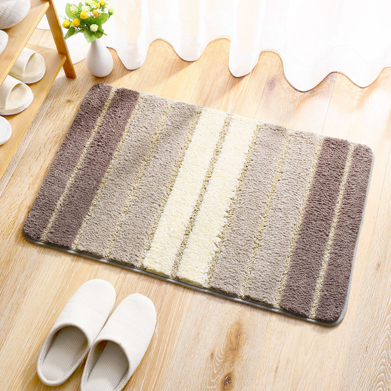 Honana MT-815 50x80cm Modern Minimalist Mat Anti-Skid Gradient Stripe Rugs Carpet Home Bathroom Mat