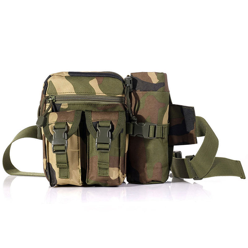 HENGJIA Nylon Camouflage Fishing Bag Fishing Tools Bag Outdoor Multifunctional Waist Bag