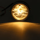 6 Inch H4 Metal Motorcycle Headlight Hi-Lo Beam Headlamp Cafe Racer Halogen Bulb Universal