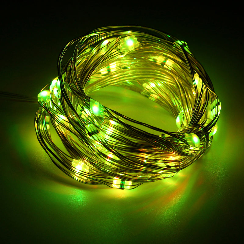 USB Powered 5.3M 50LEDs RGB 8 Modes Silver Wire Fairy String Light+Remote Control for Christmas