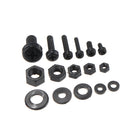 Suleve MXNH2 150Pcs Nylon Black P hillips Pan Head Screw Nut Bolt Washers Assortment Kit M2 M2.5 M3 M4 M5