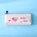 Creative Pencil Case School Strawberry Cherry Pencil Bags Stationery PU Leather Pencil Bag School Supplies Students Gifts