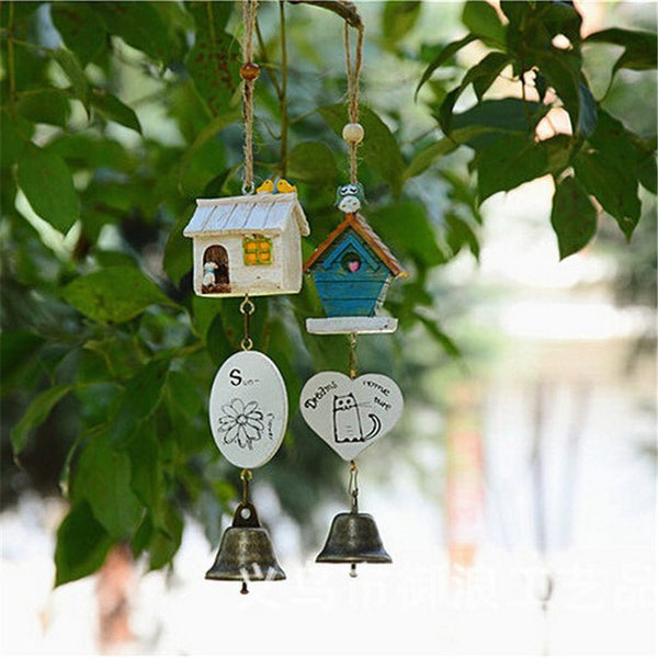 Decorations Bird House Cage Home Ornament Wind Chimes Baby Children Gift Pastoral Hanging Home