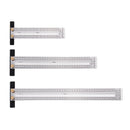 Drillpro 200/300/400mm Stainless Steel Precision Marking T Ruler Hole Positioning Measuring Ruler Woodworking Scriber Scribing Tool