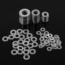 Suleve MXSW2 50Pcs Metric Stainless Steel Flat Washer Gasket M3/M4/M5/M6/M8