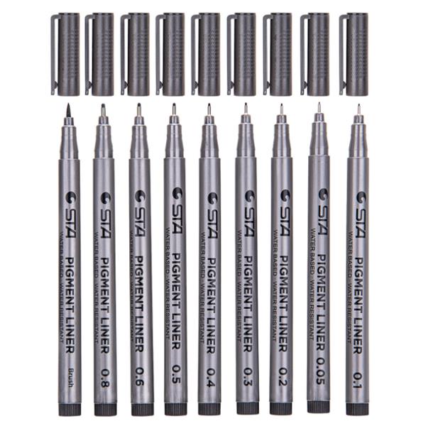 STA 8050 Waterproof Needle Pen Sketch Pen Line Pen Drawing Pen hand-painted Hook Line Pen Soft Head Beauty Gel Pen