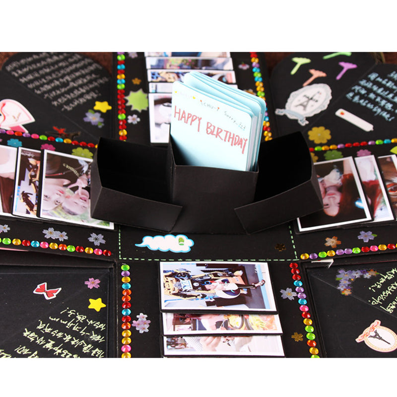 Surprise Explosion Box DIY Scrapbook Photo Album For Valentine's Wedding Gift Mystery Box