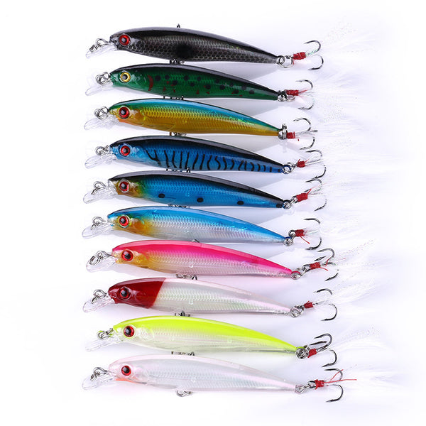 ZANLURE 10pcs 9cm 3D Eye Fishing Lure Fishing Baits Fishing Tackle