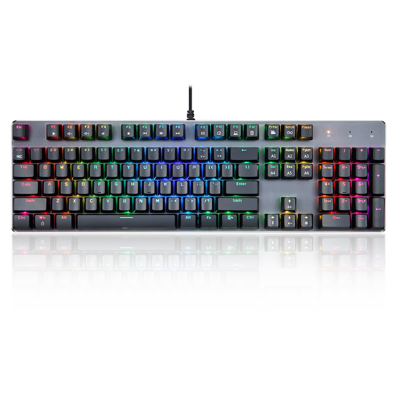 Motospeed K73 104 Keys Wired Mixed Light Mechanical Keyboard with RGB Custom Light for Desktop Laptop