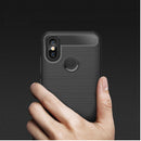 Mofi Carbon Fiber Shockproof Silicone Back Cover Protective Case for Xiaomi Mi Max 3