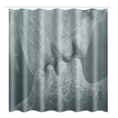 Love Kiss Shower Curtain Waterproof Bathroom Bath Mat Set Rug Toilet Lid Cover Shower Curtain