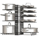 8 Layers Pot Organizer Rack Cabinet Storage Rack Lid Pan Holder Kitchen Countertop