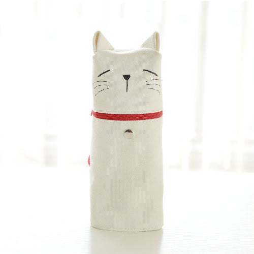 Kawaii Emoticon Printing Cute Cat Pencil Box Big Capacity Pencil Case