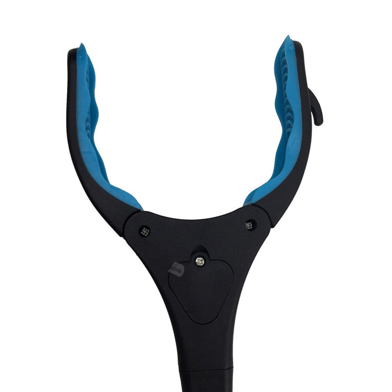 Ratcheting Grabber Reaching Aid Pick Up Tool Glass Clamp Sewer Garbage Tongs with LED Light Magnet