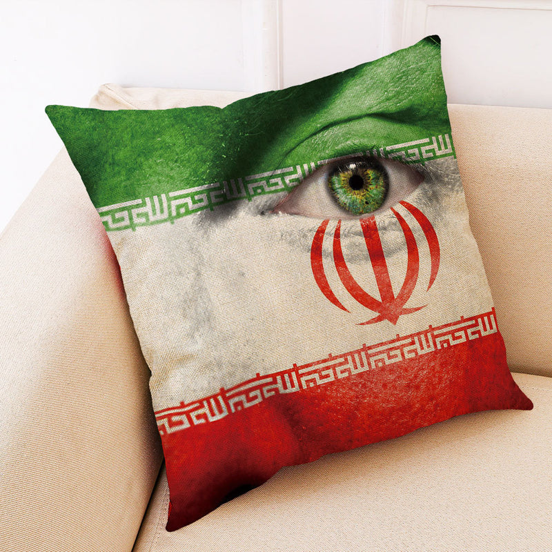 Honana BX The 2018 World Cup Cotton Linen Cushion Pillow Case Eye National Flag Pillow Cover