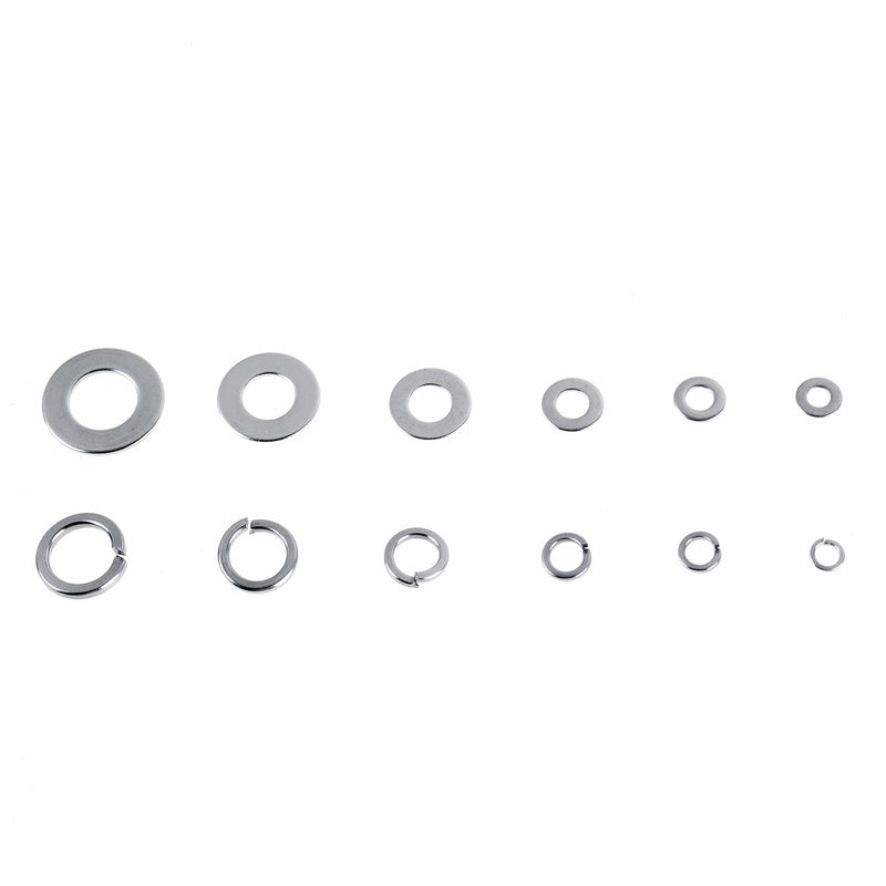 800Pcs M4-M12 Stainless Steel Self-Tapping Screw Washer Pad Handware Assortment