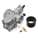 34mm 55mm Intake Carburetor 2 Stroke Racing Flat Side Part Carb Dirt Bike ATV Motorcycle 300cc