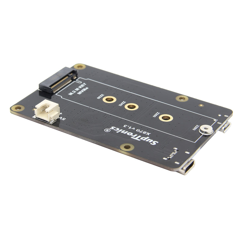 X870 NVME M.2 2280/2260/2242/2230 SATA SSD NAS Expansion Board with USB 3.0 Jumper for Raspberry Pi / Rock64