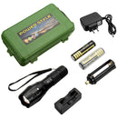XANES A100  T6 800Lumens 5Modes Brightness Zoomable Tactical LED Flashlight Suit