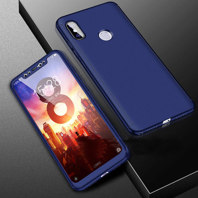 Bakeey 2 in 1 Double Dip 360 Full Protection PC With Screen Protector Case for Xiaomi Mi8 Mi 8