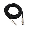 1.8/ 3M REXLIS BK3045K1 3-Pin Female XLR To 1/4" Male Mono Microphone Audio Cable