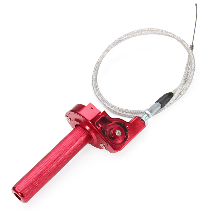 7/8inch CNC Billet Twister Throttle Tube Clamp Assembly + Cable For Dirt Pit Bike
