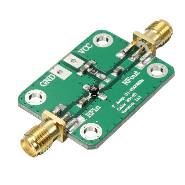 0.1-2000MHz RF Wideband Amplifier Gain 30dB Low Noise Amplifier LNA Board Module