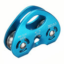 Pro 25kN Double Sheave Rope Climbing Pulley for Mountain Rock Tree Climbing
